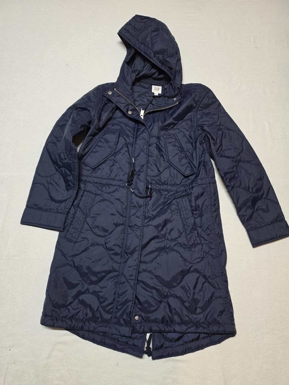 Gap Long Puffer Jacket Navy Blue